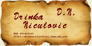 Drinka Niculović vizit kartica